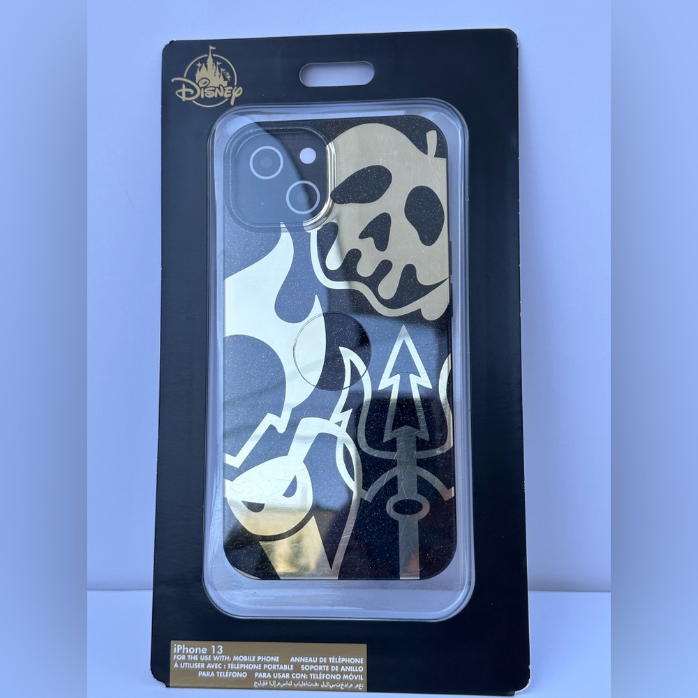 Disney Parks Halloween Villains Posion Apple iPhone 13 Case Black And Gold NEW